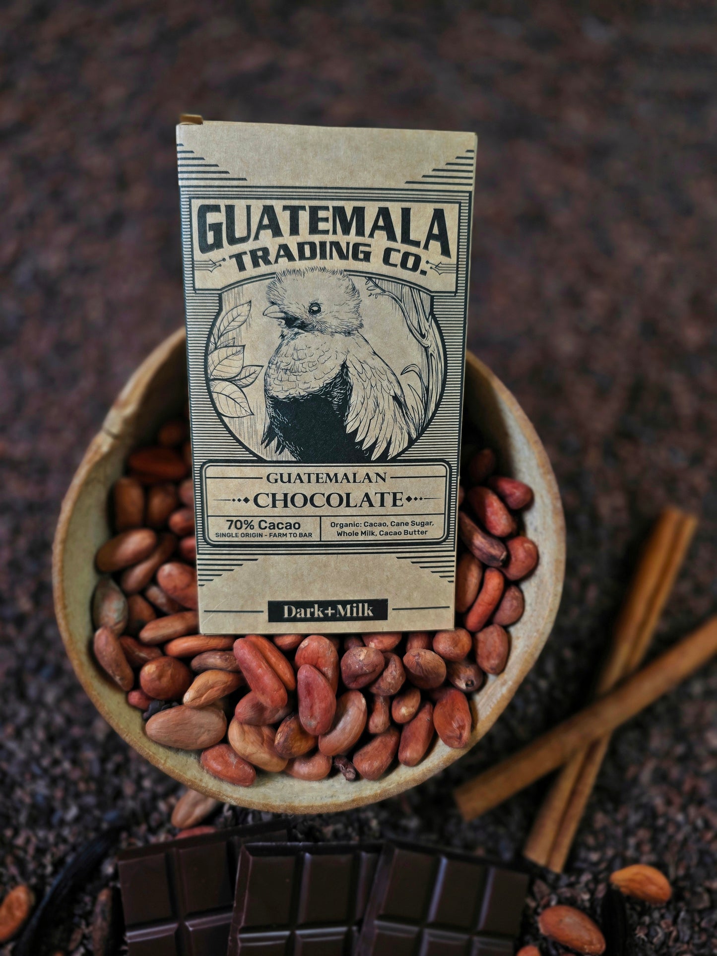 70% de cacao orgánico oscuro+chocolate con leche - origen único