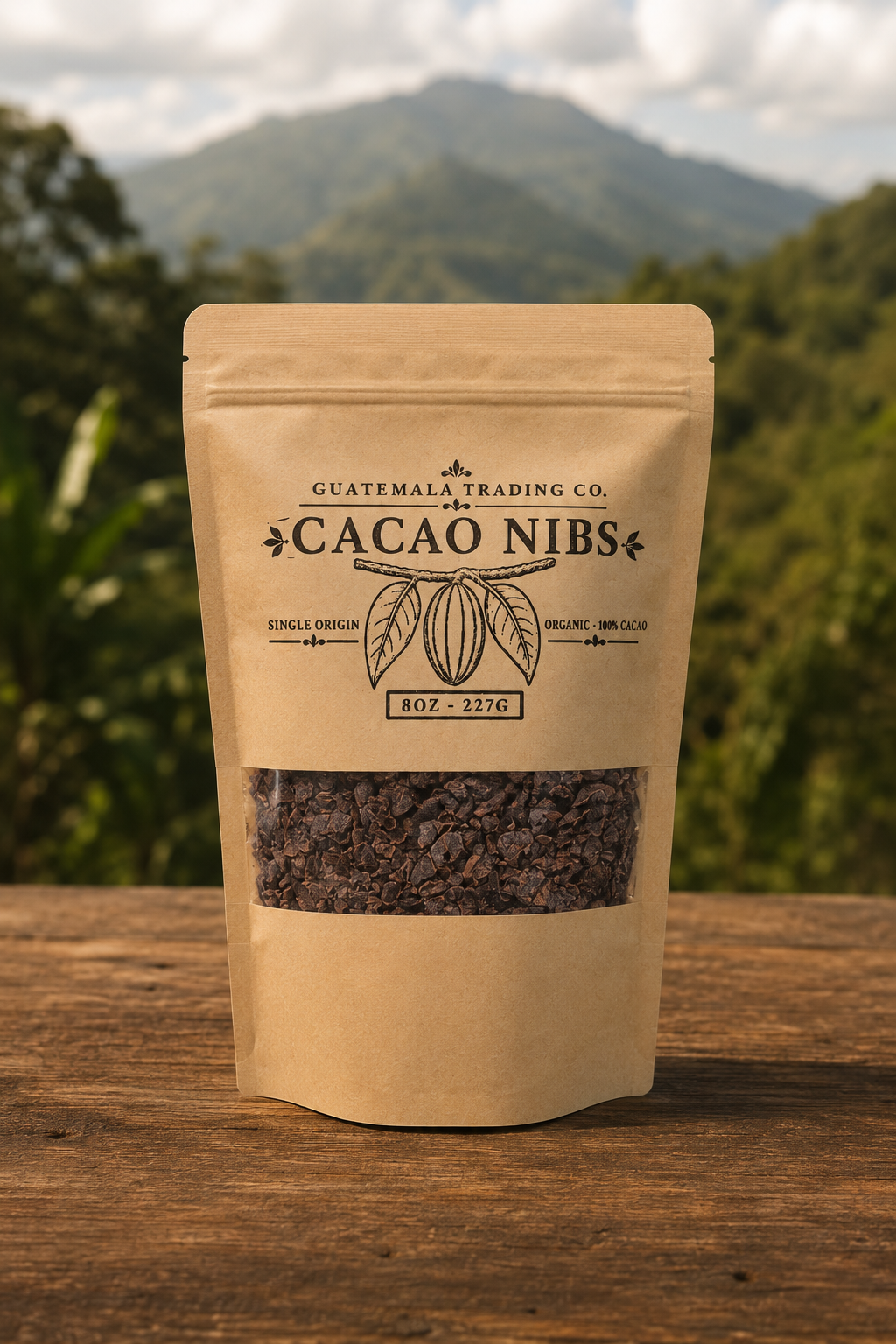 Pure Roasted Cacao Nibs – 8 oz (227g)